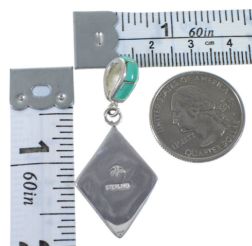 Turquoise Southwest Sterling Silver Pendant EX44335